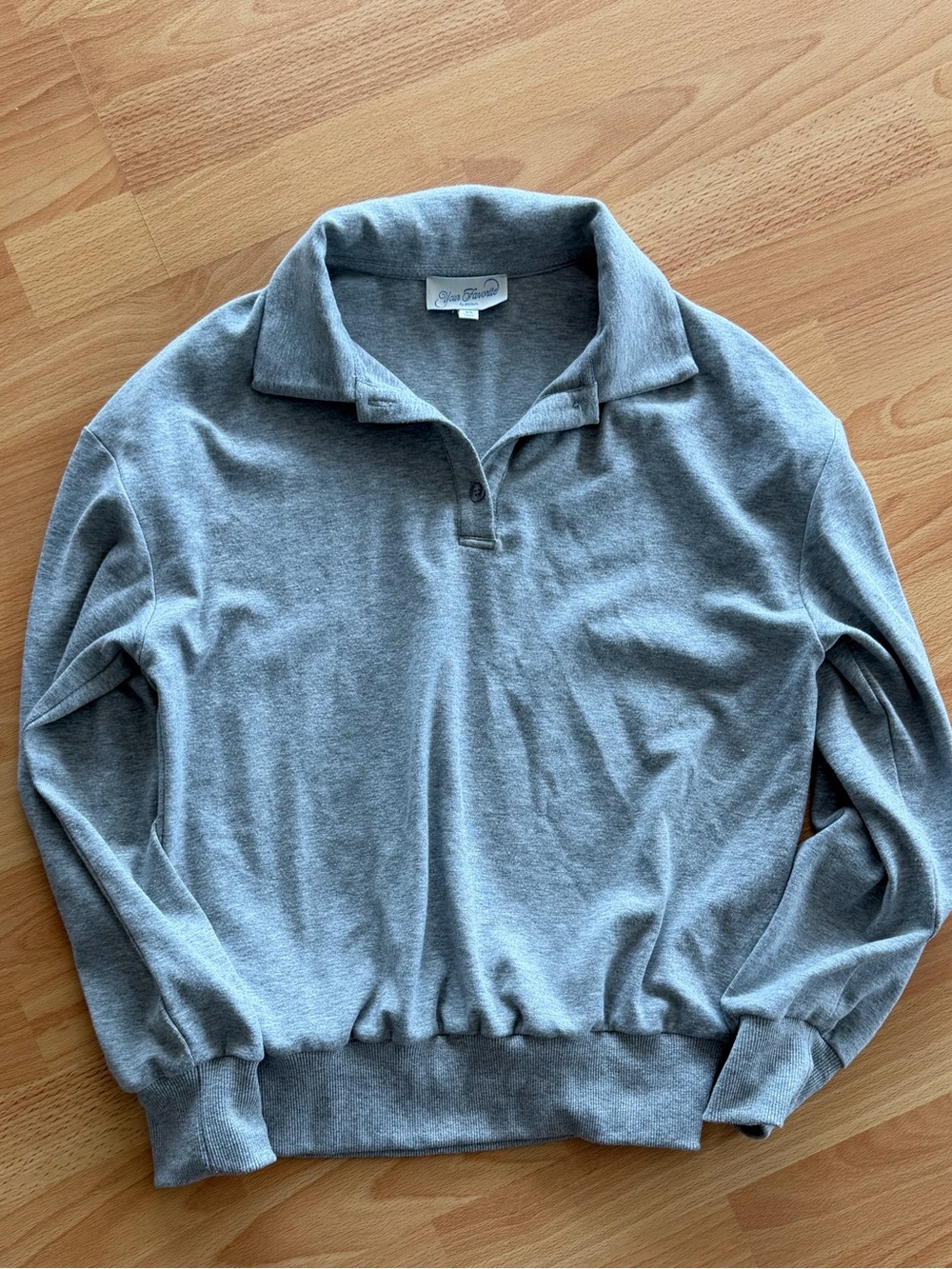 Light gray polo sweatshirt